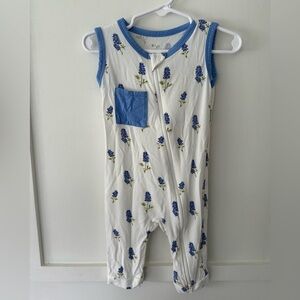 Kyte Baby Bluebonnet Sleeveless Zip Romper
